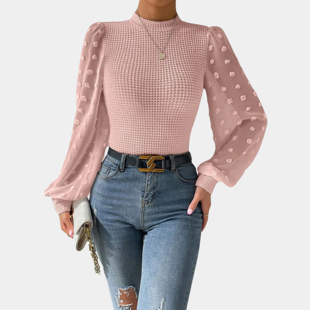 Gabriele - Élégante blouse à manches bouffantes pour femme