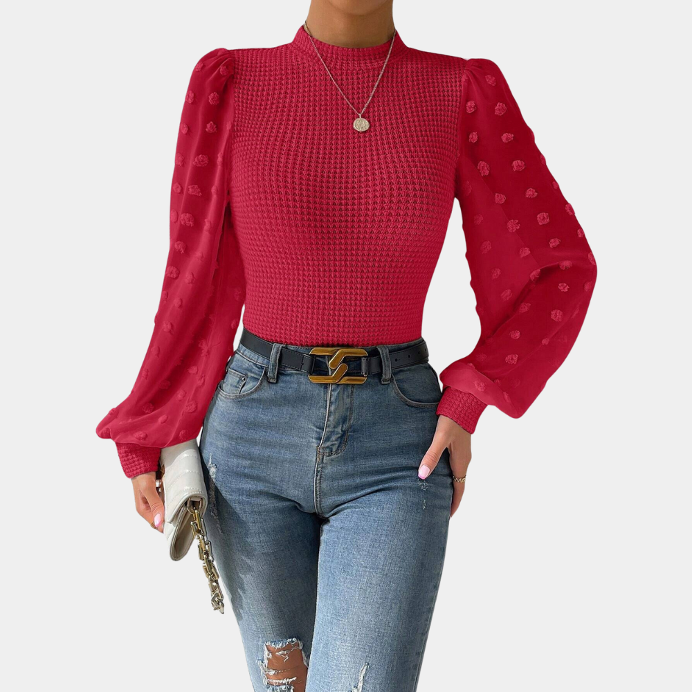 Gabriele - Élégante blouse à manches bouffantes pour femme