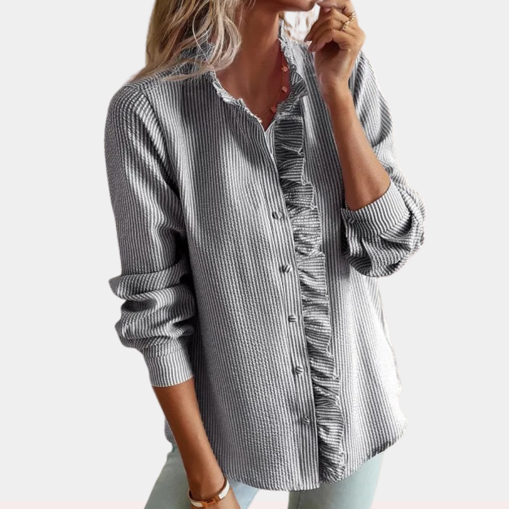 Alicia - Blouse d'été élégante et rayée