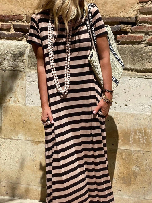 Robe longue à rayures Cafe