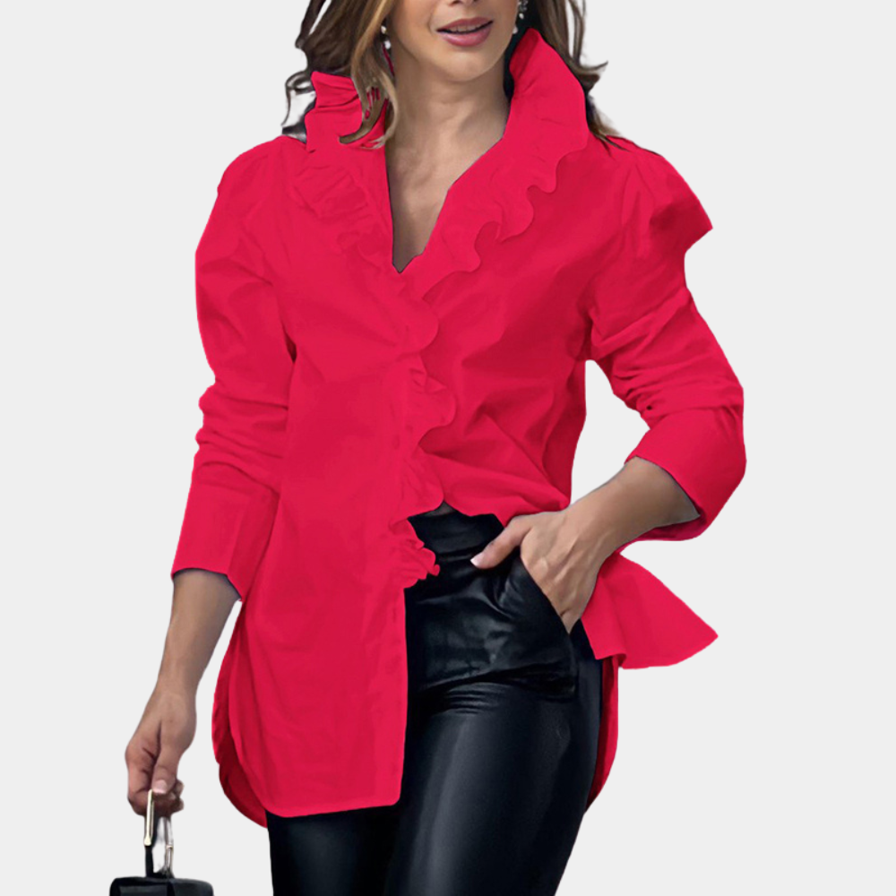 COLLINE | Chemisier sophistiqué à volants pour femme