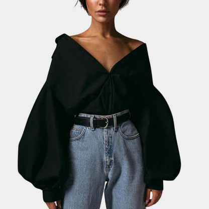 Raimona - Chemisier à manches bouffantes pour femme