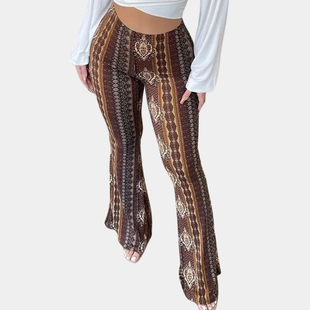 Elvera - Pantalon évasé de style bohème pour femmes