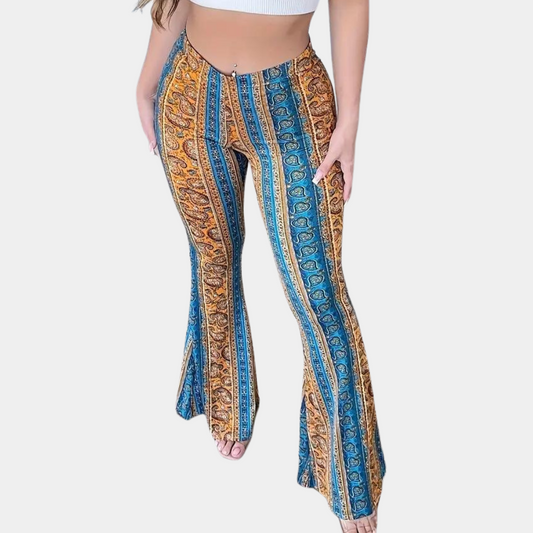 Elvera - Pantalon évasé de style bohème pour femmes
