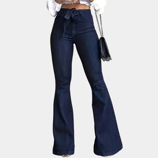 Pantalon évasé taille haute pour femme