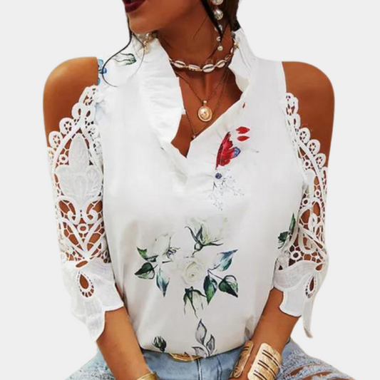Chemisier élégant à motifs floraux pour femmes