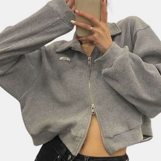 Olina - veste courte zippée en tricot