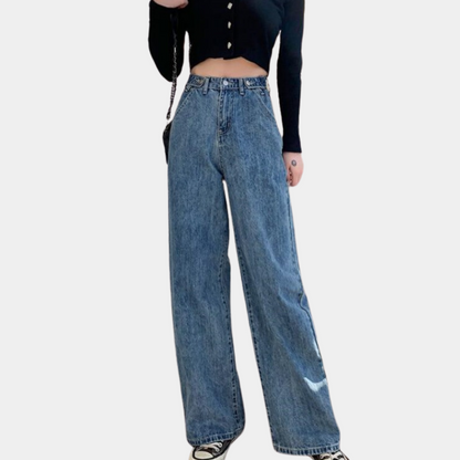 Pantalon large à taille haute pour femme