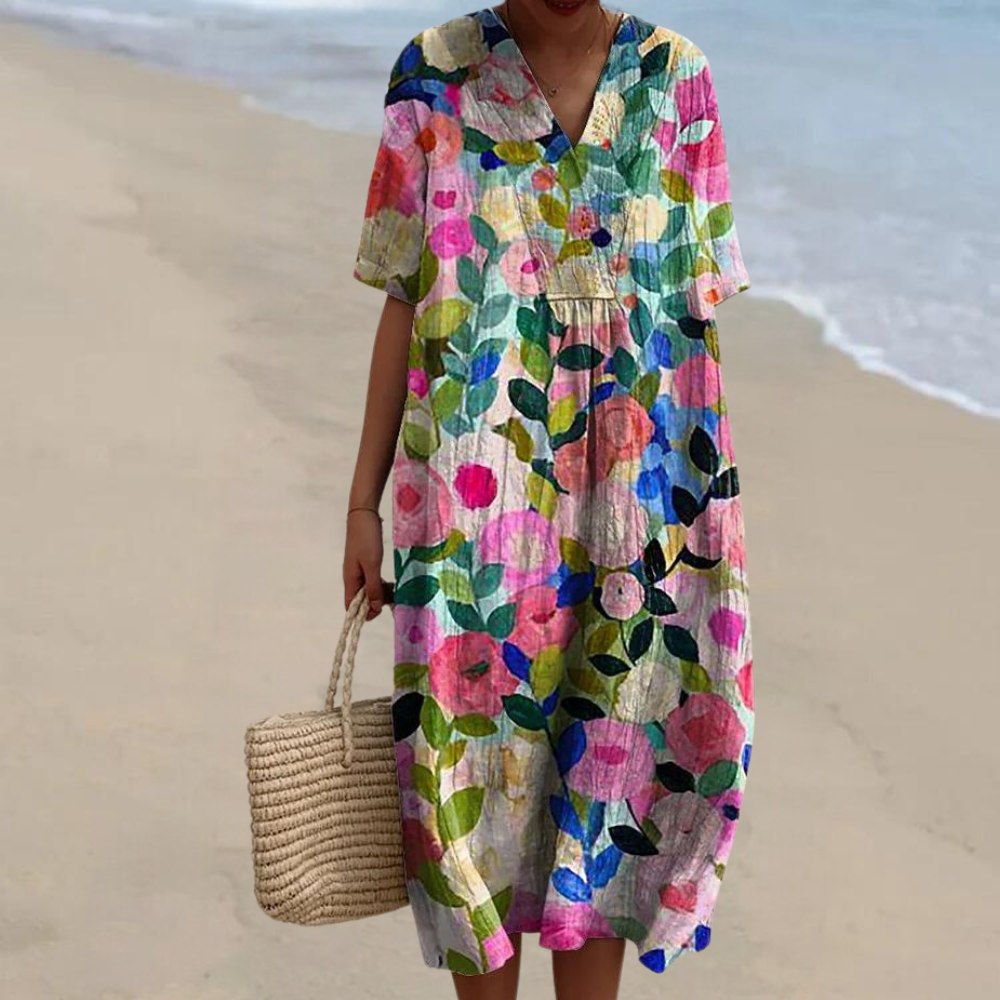 Robe florale colorée pour femmes