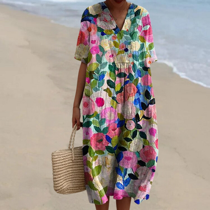 Robe florale colorée pour femmes
