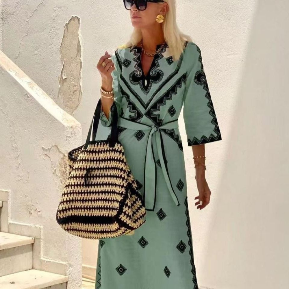 Jessica - Robe ceinturée à la mode pour femmes