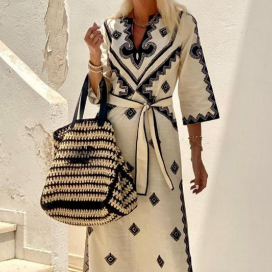 Jessica - Robe ceinturée à la mode pour femmes