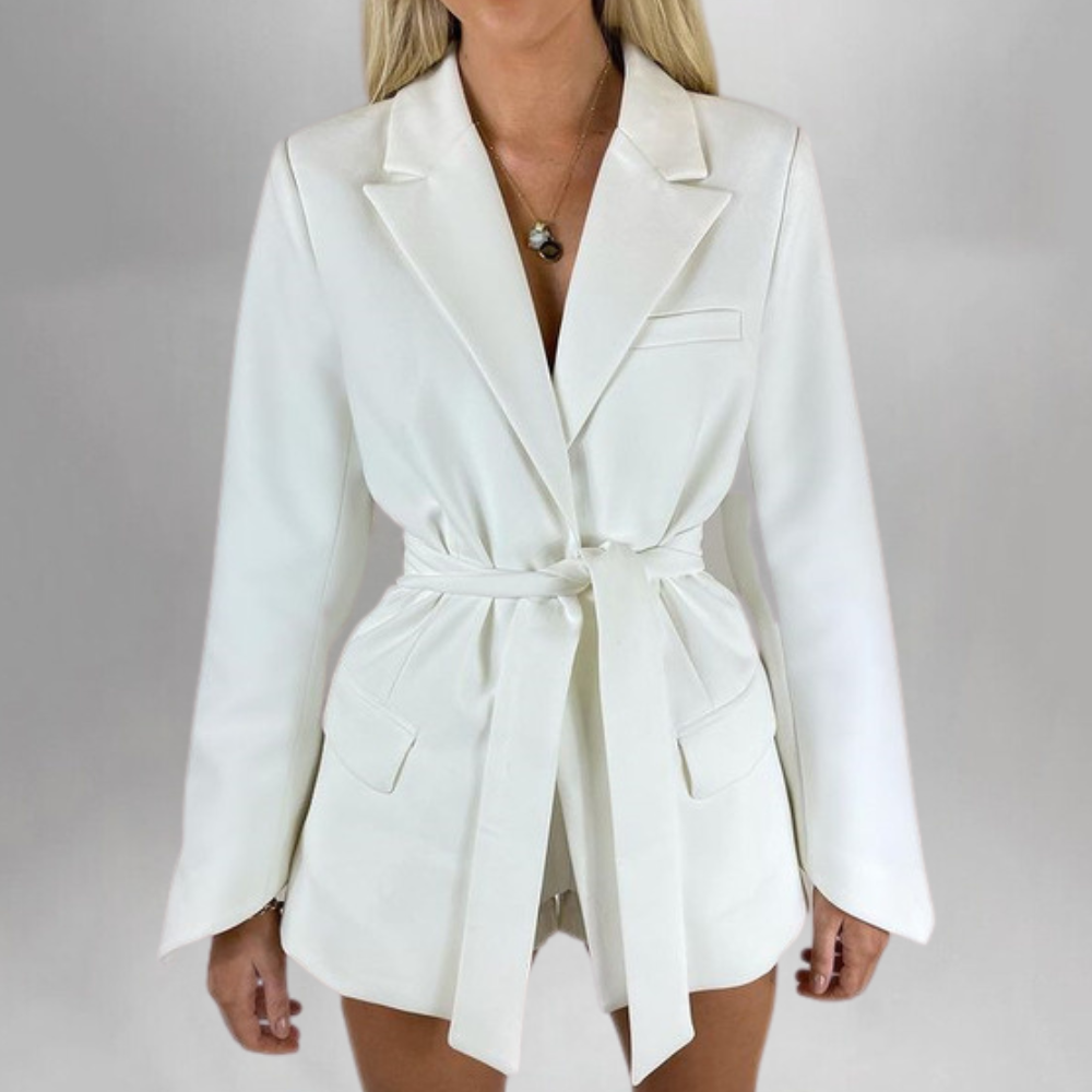 Thalassa - Blazer élégant avec ceinture pour femmes
