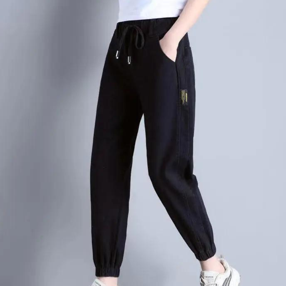 Lucrezia - Jean décontracté pour femmes avec cordon de serrage ajustable