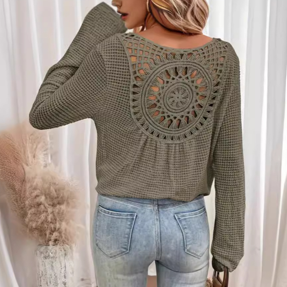 Violetta - Top élégant à manches longues en tricot pour femmes