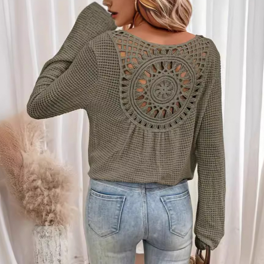 Violetta - Top élégant à manches longues en tricot pour femmes