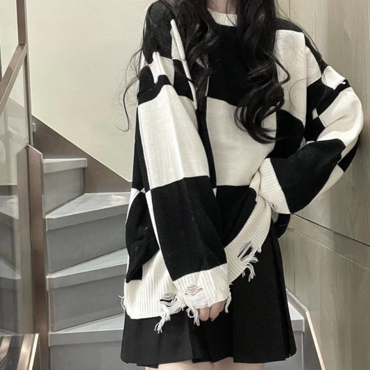 Tribute - pull stylé et effiloché pour femme