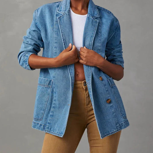 Nessa - veste en jean décontractée pour femmes avec poches