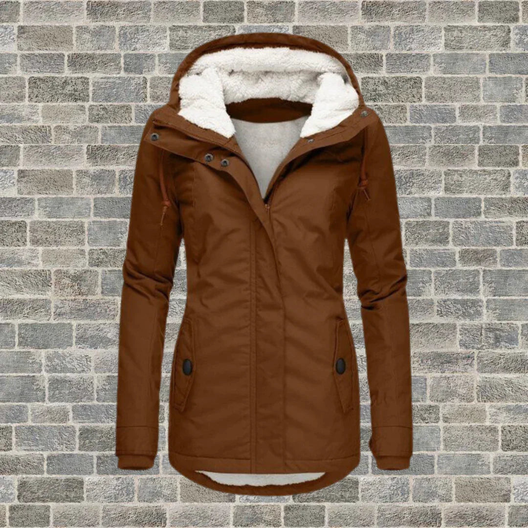 Manteau plissé avec capuche - Camila