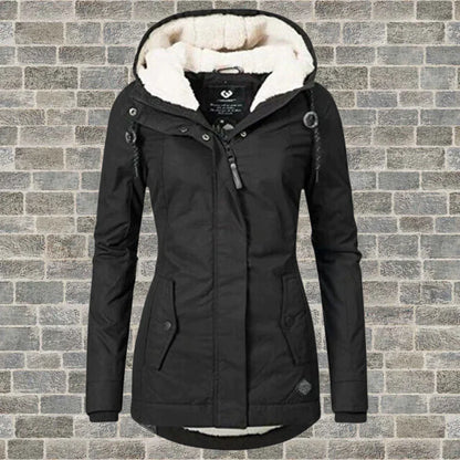 Manteau plissé avec capuche - Camila