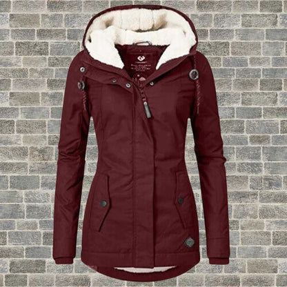 Manteau plissé avec capuche - Camila
