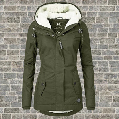 Manteau plissé avec capuche - Camila