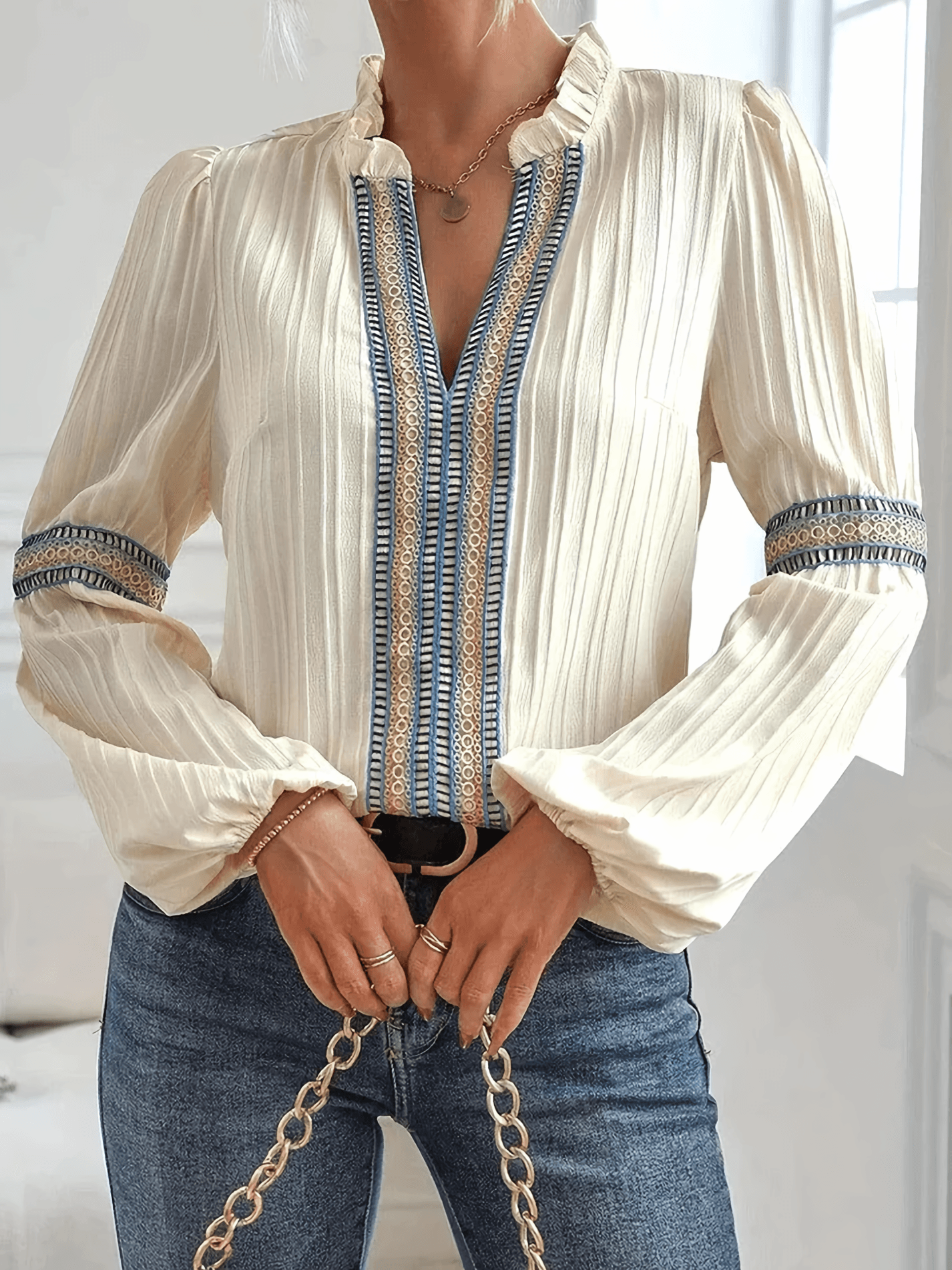 Chemisier pour femmes - Elégant - Coton de luxe - Parfait pour toutes les occasions