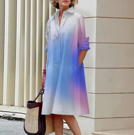 Lillian - Robe chemise dégradée pour femmes