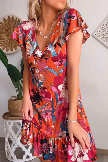 Esther - Robe florale à volants