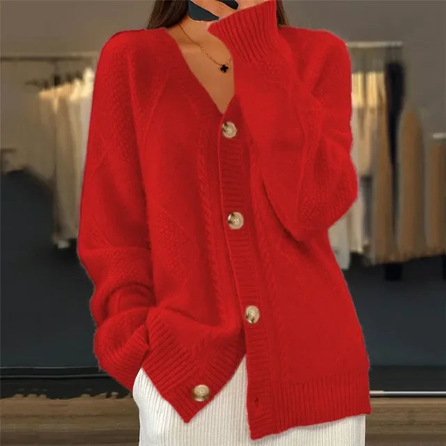 Unita Cardigan | Cardigan épais à col en V pour femmes