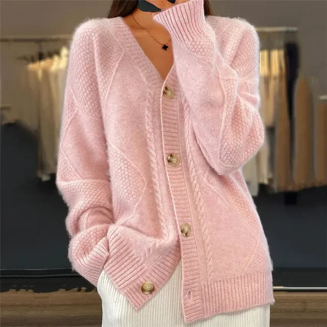 Unita Cardigan | Cardigan épais à col en V pour femmes