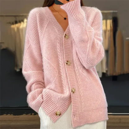 Unita Cardigan | Cardigan épais à col en V pour femmes