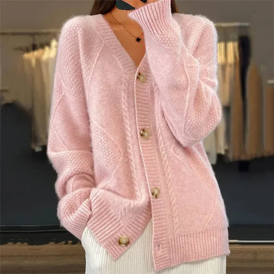 Unita Cardigan | Cardigan épais à col en V pour femmes