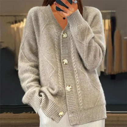 Unita Cardigan | Cardigan épais à col en V pour femmes