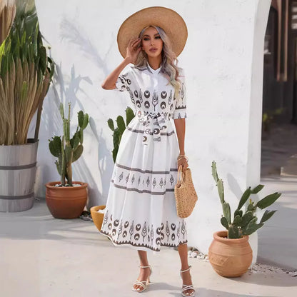 Carin - Robe élégante avec ceinture en tissu