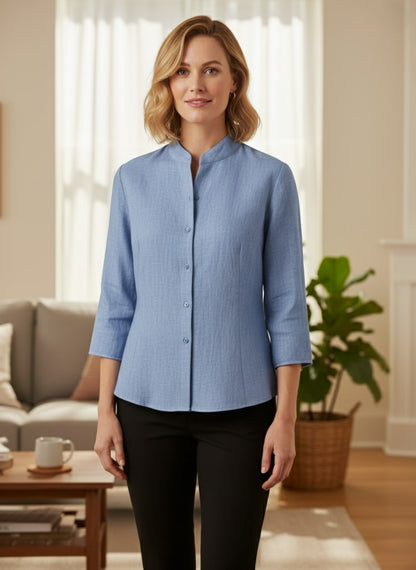 Carmencita | Blouse Femme à Col Montant Élégante et Confortable