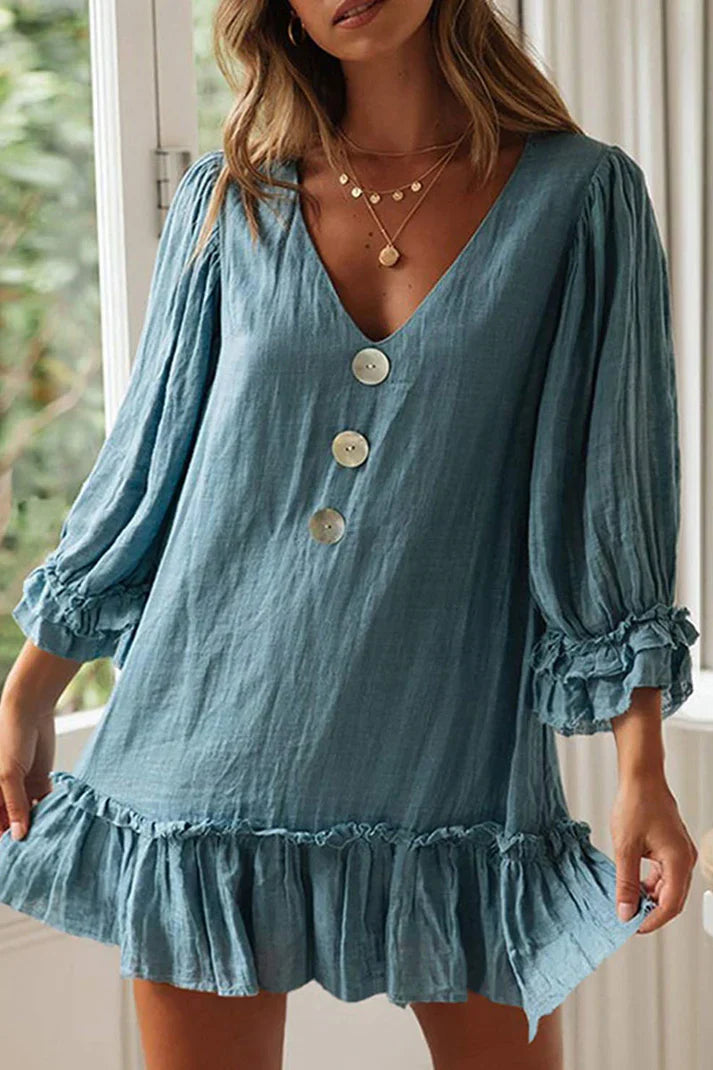 Carrol - Robes patchwork unies à col en V, la simplicité à la mode