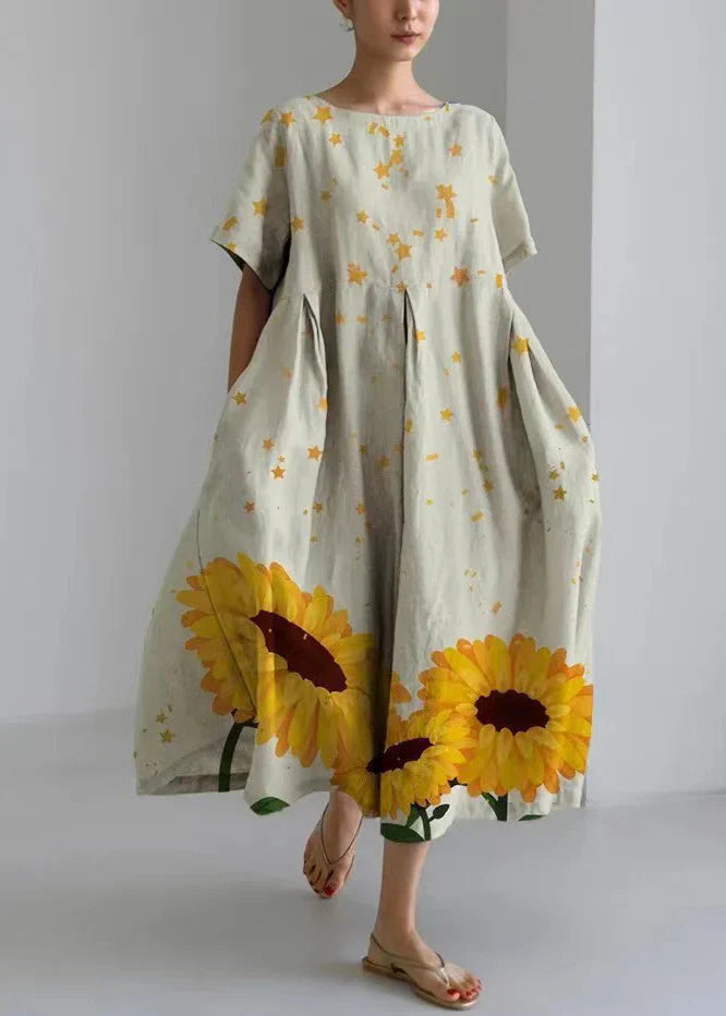 Amelia - Robe midi à motif floral