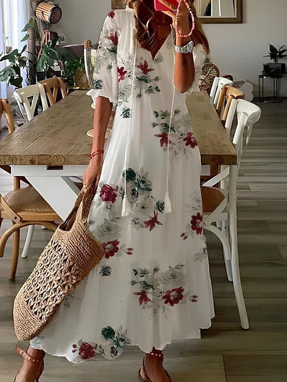 Cecille - Robe à manches longues à volants pour femmes