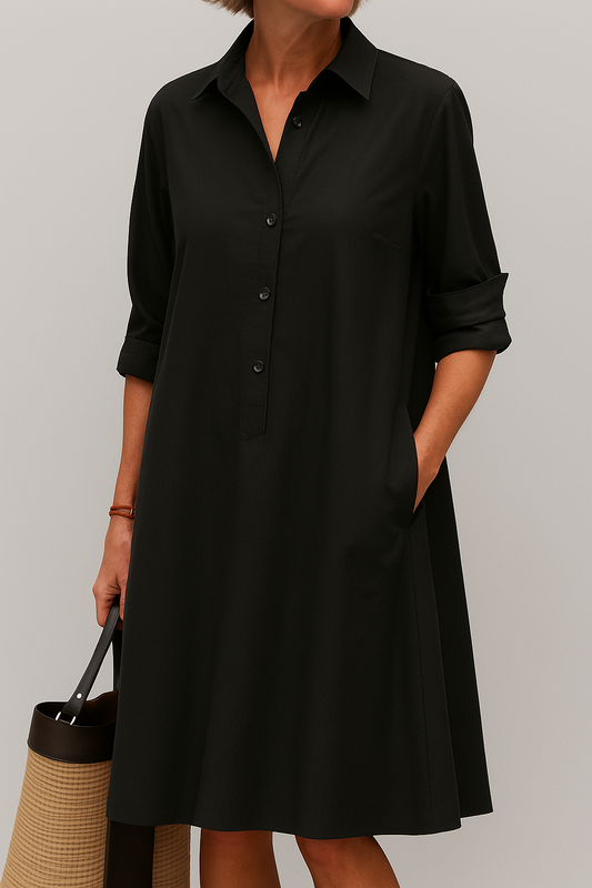 Robe chemise Elodie avec fermeture à boutons