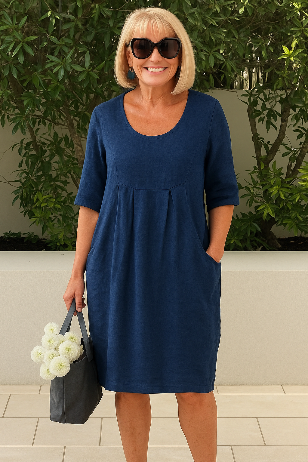 Robe midi élégante et décontractée pour les journées d'été