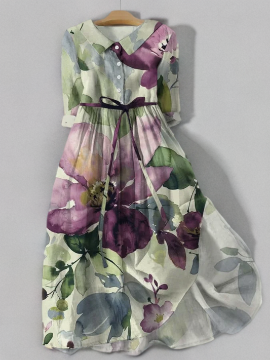 Chell - Robe florale en dentelle de style vintage