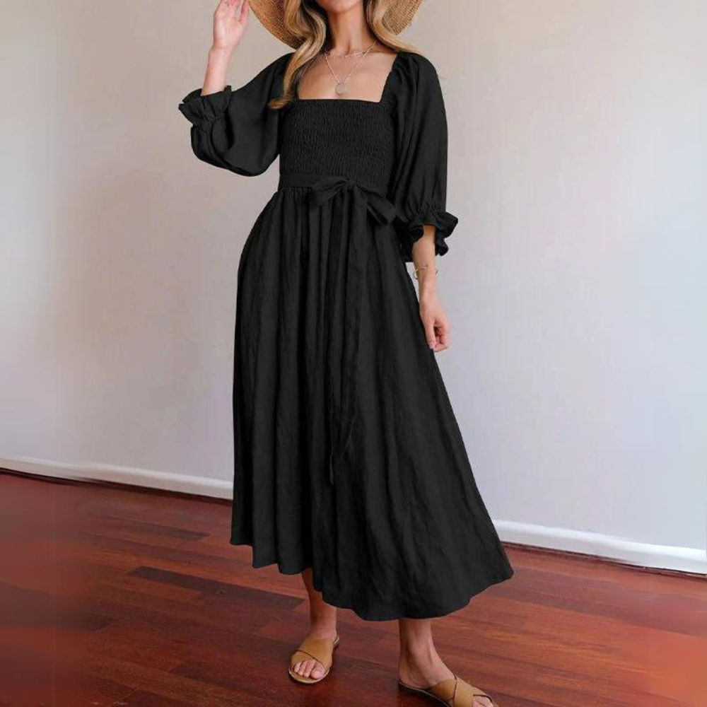 Claire - Robe élégante avec taille élastiquée