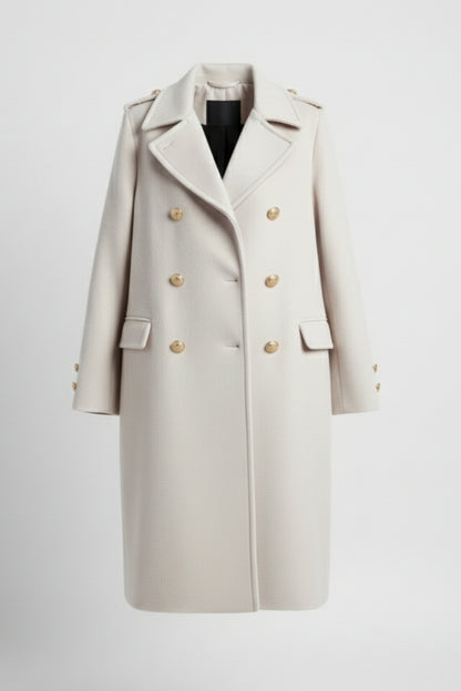 Clara | Manteau Femme en Laine à Double Boutonnage Chic et Confortable