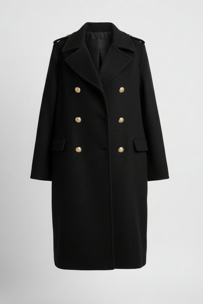 Clara | Manteau Femme en Laine à Double Boutonnage Chic et Confortable