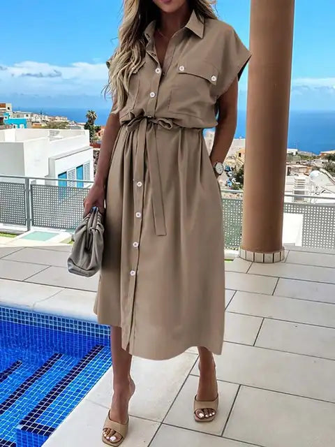 Clemence - Robe boutonnée élégante