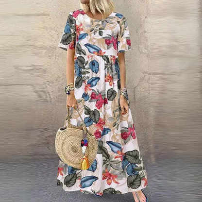 Margrit - Robe élégante à encolure ronde