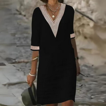 Sidonie - Robe Vintage élégante avec décolleté en V