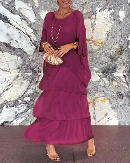 Cortenne - Robe longue élégante avec décolleté profond