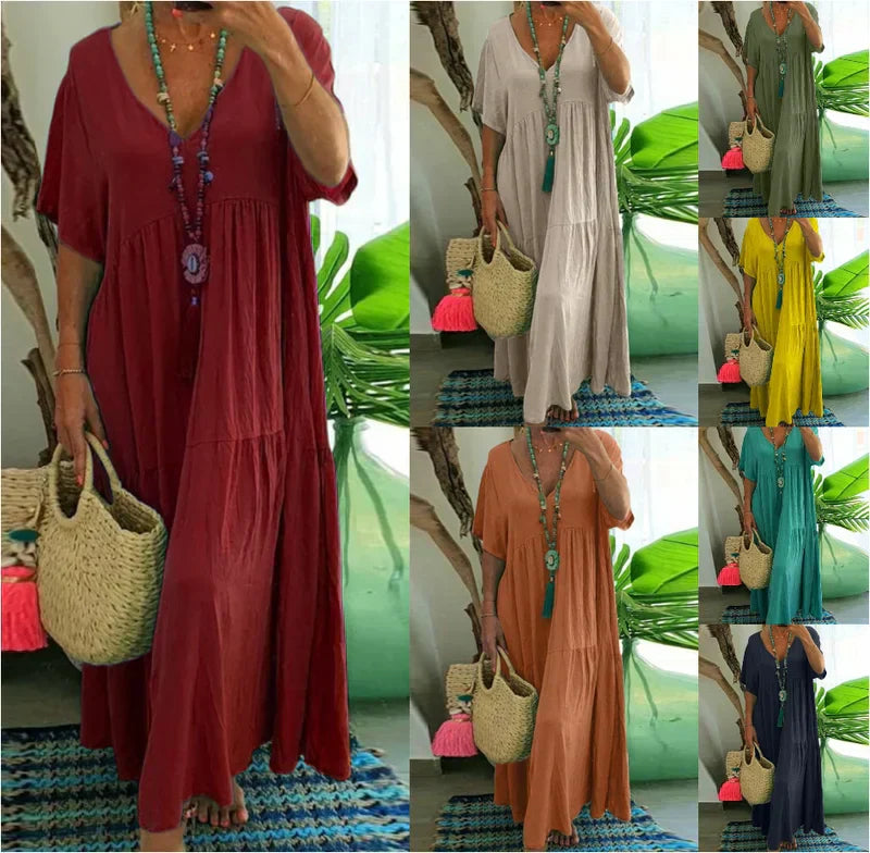 Cosmo - Robe longue décontractée pour femme